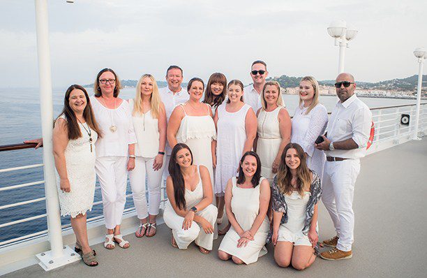 Famil Group at White NIght Party Emily Maree Photography
