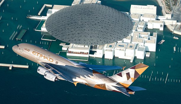 Image 7 Etihad Airways flies over Louvre Abu Dhabi