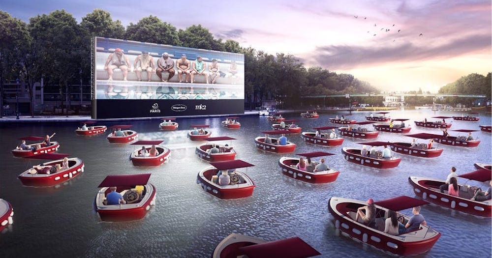 Date Night In Paris: It's Like A Drive-In Cinema, But With Boats