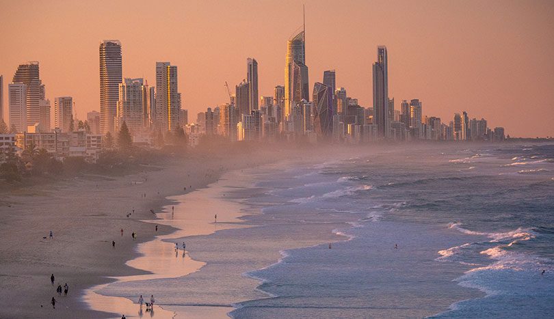 810px 652703 56 QLD Gold Coast Sunset View of Surfers Paradise