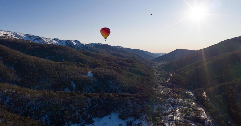 Up, Up & Away: Hot Air Balloons Take Flight From Thredbo