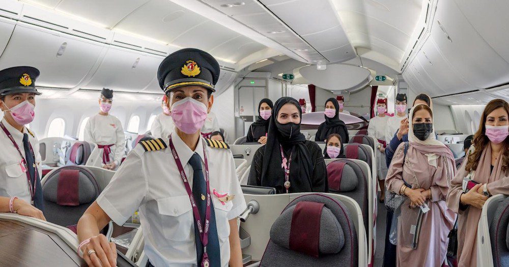 Qatar Flight 'Draws' Pink Ribbon In The Sky For Breast Cancer Awareness