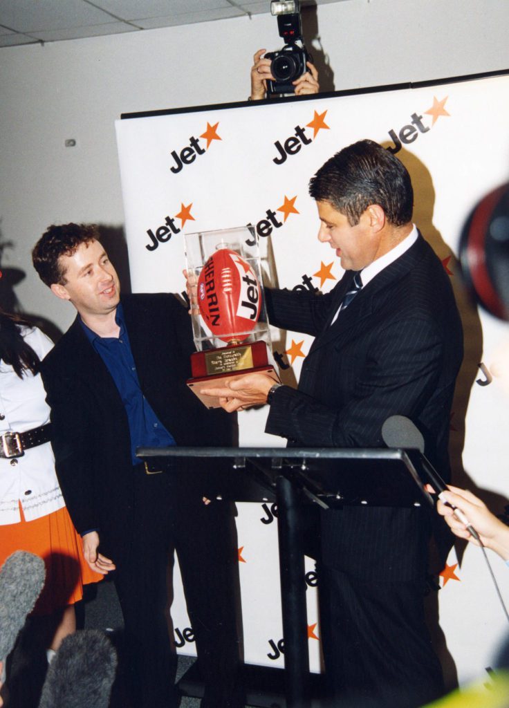 Alan Joyce with Premier Bracks Jetstar Launch 2004