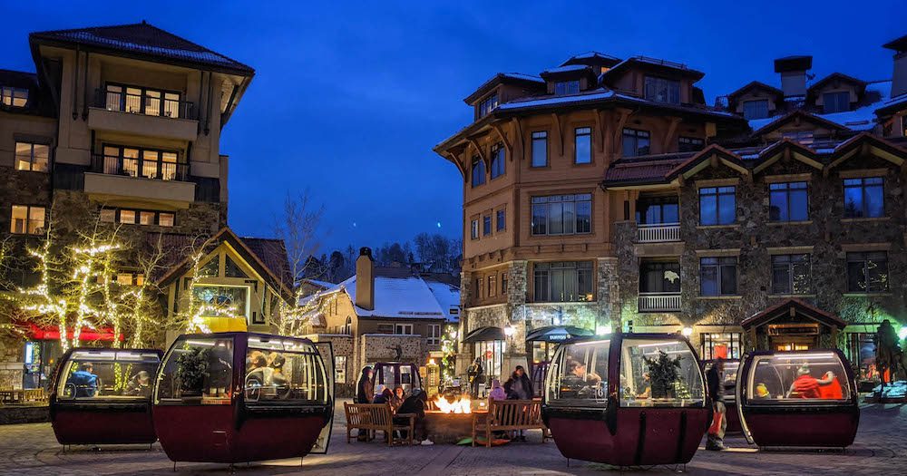 Ski Gondolas Make For Cosy Social-Distanced Dining