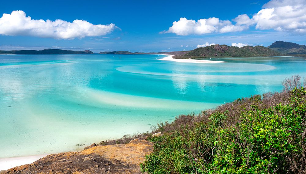 View of Whitehaven Beach from Hill Inlet