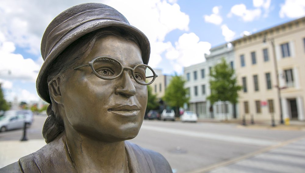 A statue depicting Rosa Parks on Dexter Ave at Court Square. Image credit: Chris Granger