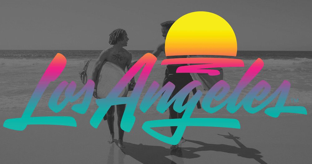 Los Angeles Tourism has a new 80's ocean pacific logo and it's definitely a vibe