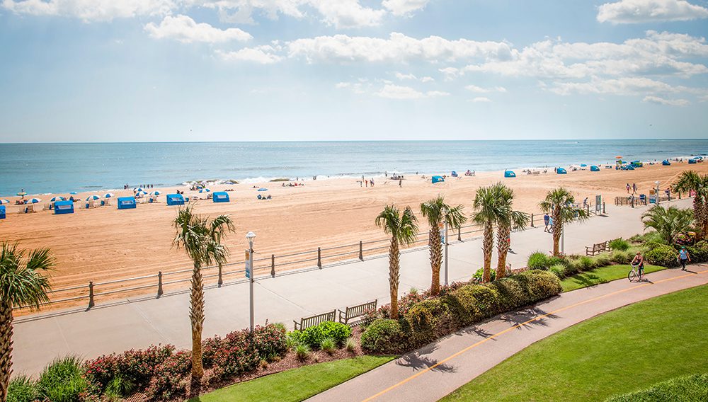 The Virginia Beach Boardwalk offers ocean front views along with monuments, museums, shops, and dining. Virginia Tourism Corporation, www.Virginia.org