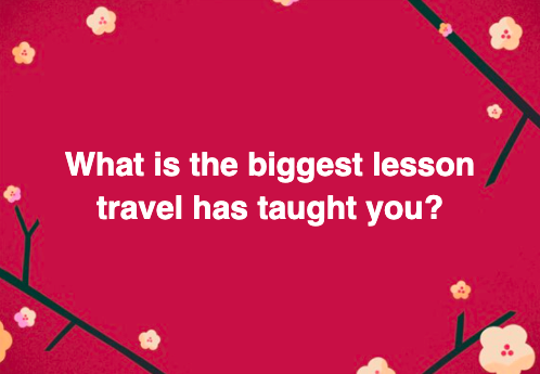 Travel lessons