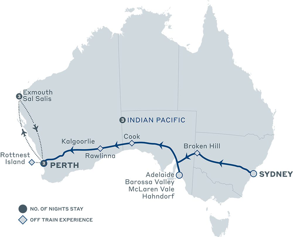 1000 Indian Pacific Great Western Wonders Sydney Perth