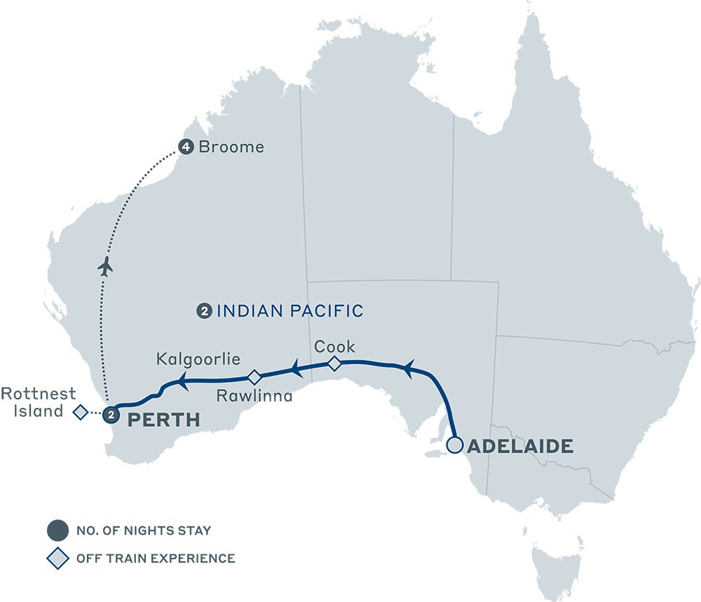 1000 Indian Pacific Spectacular Land Sea Adelaide Perth