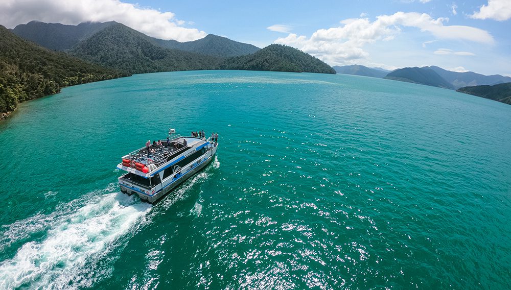 Take a mail boat cruise and deliver post to remote corners of the Marlborough Sounds with Beachcomber Cruises. Image courtesy of MarlboroughNZ