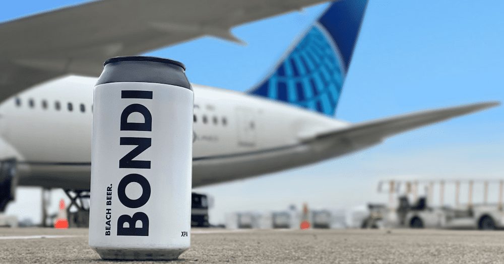 Bondi Brewing Co and United Airlines bring a couple of cold ones to your next flight