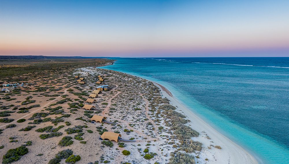 The outback meets the reef at Sal Salis Ningaloo Reef