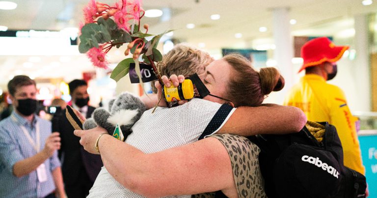 Tim Tams, tears and Koalas: International tourists welcomed back