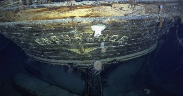 Shackleton’s expedition ship, Endurance, discovered at a depth of 3008m