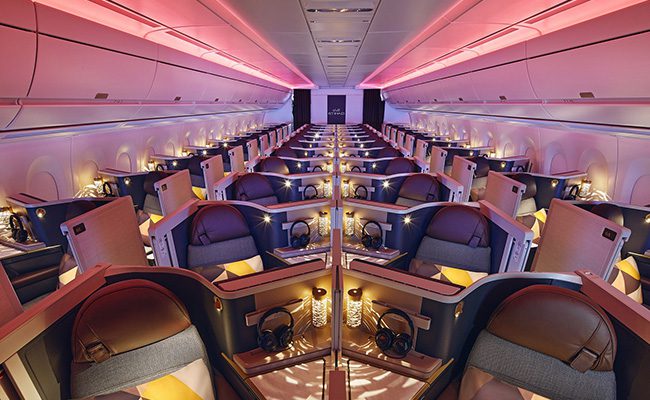 The A350 1000 features an innovative lighting system to reduce jetlag 1