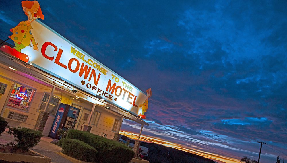 If the creepy clown theme of The Clown Motel—which stretches beyond the lobby and into each room—isn’t enough to spook you, the added bonus of some resident ghosts slinking over nightly from the cemetery next door might just be the ticket. ©Travel Nevada