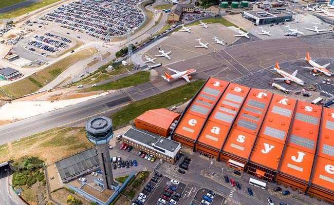 London Luton Airport aerial shutterstock 1495651007