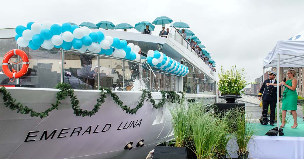 Over the moon: Emerald Luna christened by travel industry godmother in Amsterdam