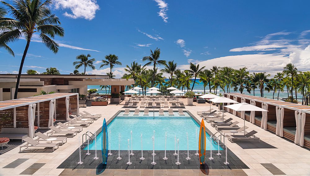 Dive into the new pool and amenity deck at Waikiki Beach Marriott Resort & Spa.