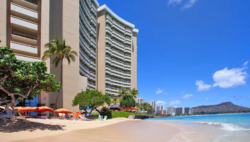 Sheraton Waikiki is a hotel in the heart of Waikiki Beach.
