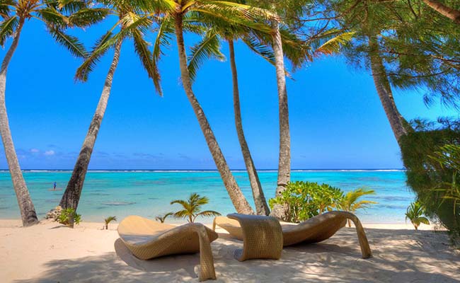 Little Polynesian Resort loungers