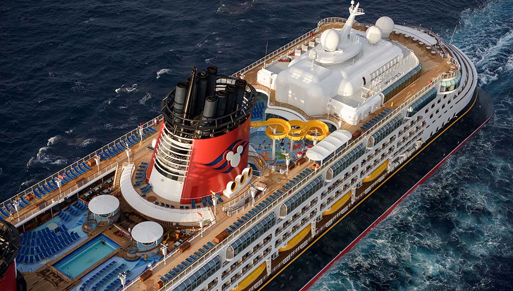 Disney Wonder aerial view