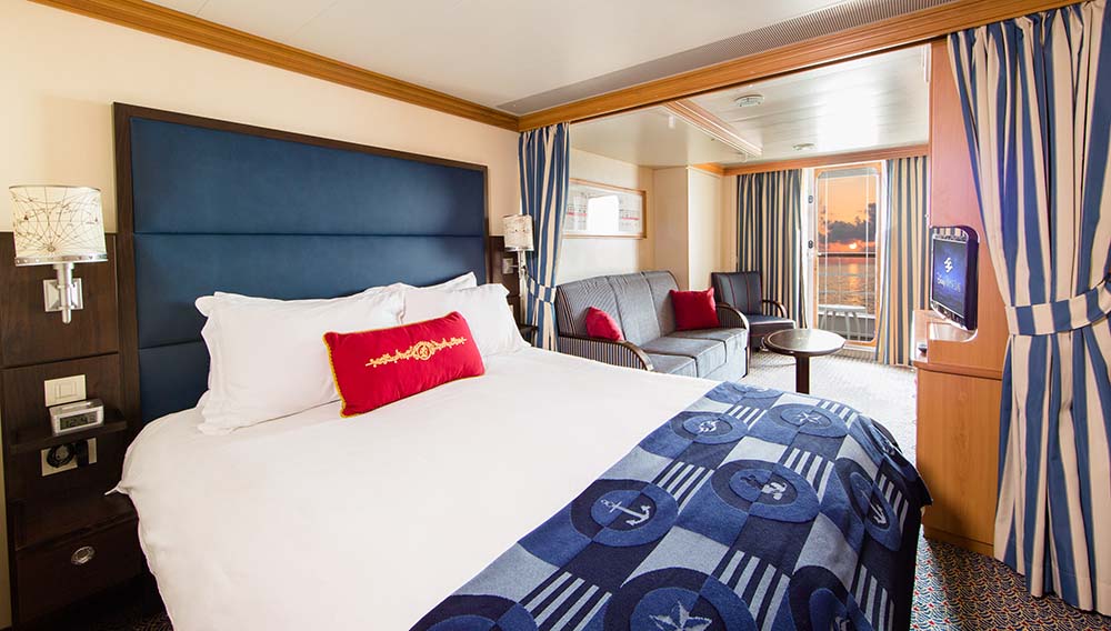 "We are in the life-changing business" – Javier Moreno, Disney SVP Sales, Services & Events 3 Disney Wonder deluxe family oceanview stateroom with verandah
