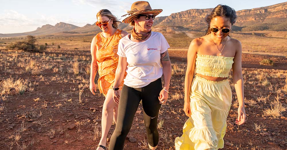 Group of women in Flinders Ranges, South Australia.