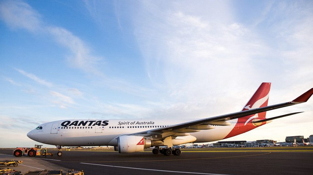 The Qantas A330.