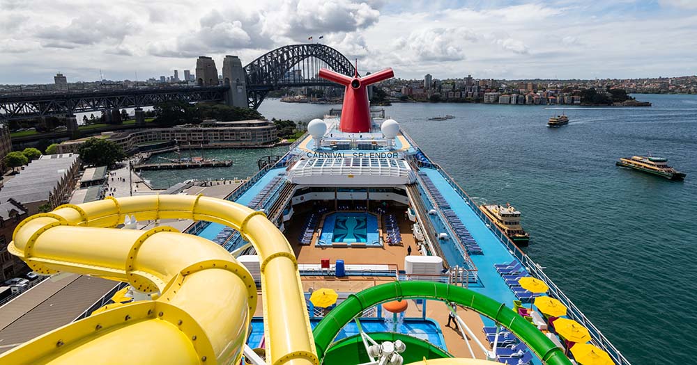 All aboard again! Carnival Splendor departs Sydney on first cruise Down Under in 3 years