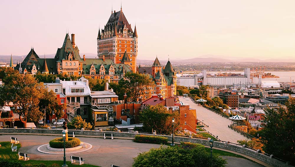 Start exploring with these amazing Canada packages & WIN 5 Frontenac Castle Old Quebec Shutterstock