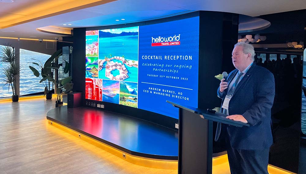 Shipshape outlook: Helloworld hosts partner party on luxury yacht in Sydney 2 Helloworld Andrew Burnes