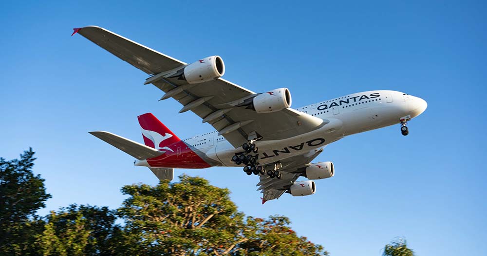 Qantas plane underbelly