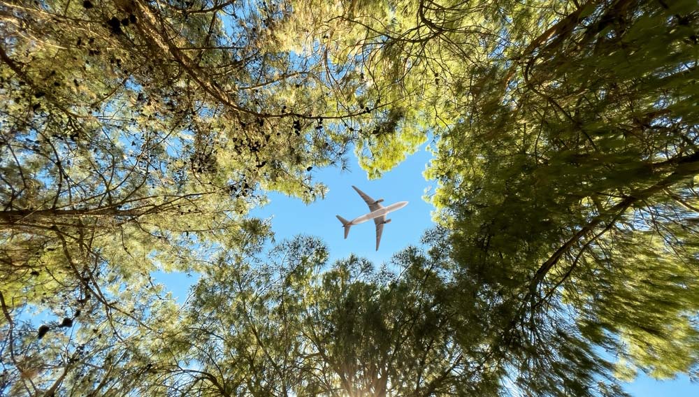 Karryon Sustainability: Etihad Airways, Park City, Ovolo Hotels, CLIA + more 4 Plane flying over forest