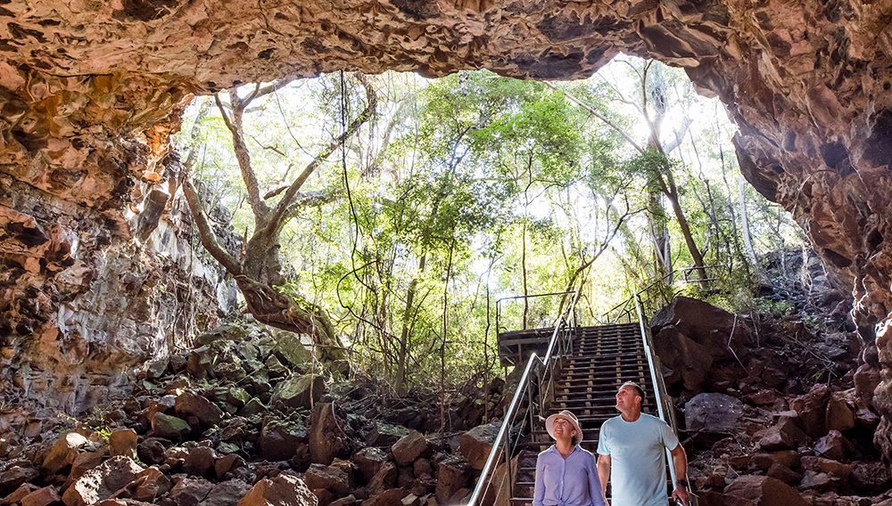 Take a guided tour through mind-blowing Lava Tubes at Undara ©Tourism and Events Queensland