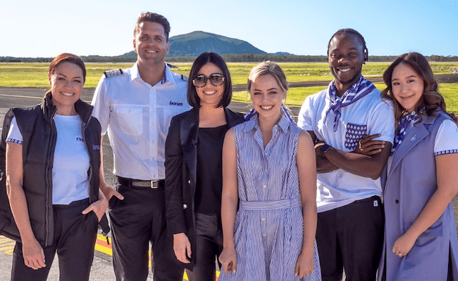 It’s a Sheila! Bonza names third plane to join Shazza and Bazza 1 Bonza uniforms