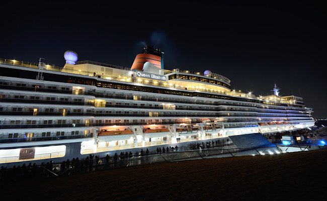 Three years on: Japan reopens to cruising, with some caveats 1 The Queen Elizabeth in Yokohama.