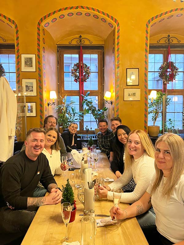 FCTG advisors embark on a festive famil in Germany with Avalon Waterways 2 Lunch at Heilig Geist Spital in Nuremberg a traditional German restaurant