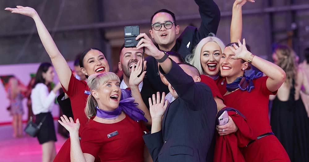From Bose to Burberry: Velocity’s 1 Point Rewards Store expands to three cities 1 Group of Virgin Australia crew taking a selfie.