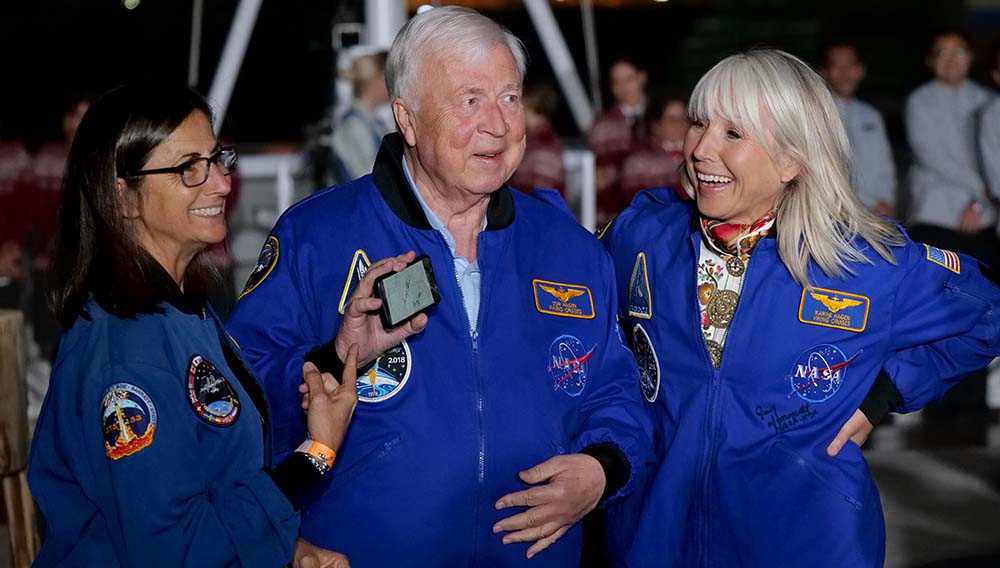 Starry-eyed in LA: New Viking ship named by US astronaut and aquanaut 1 Viking Neptune Naming 11