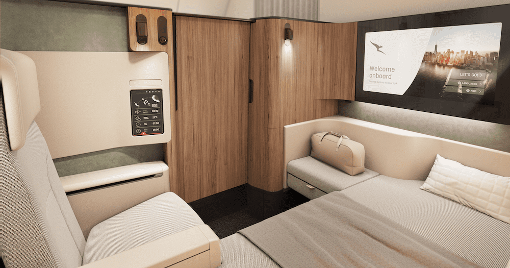 First look! Qantas reveals First and Business Class Cabins for ‘Project Sunrise’