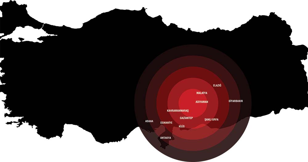 Vector of Turkey earthquake