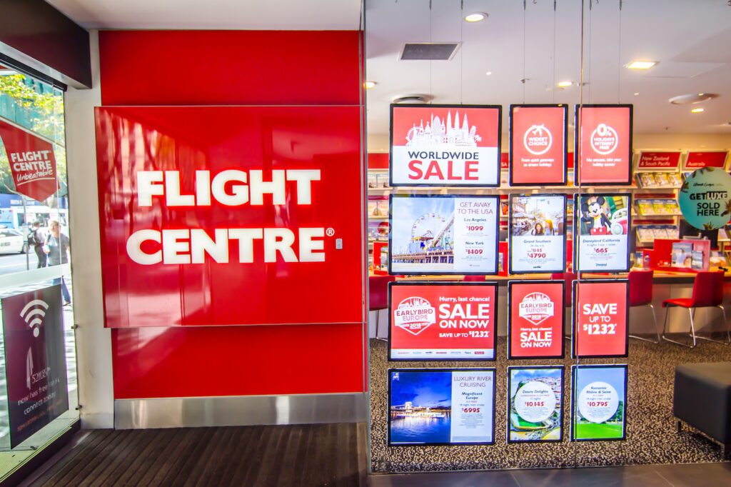 A Flight Centre shopfront.