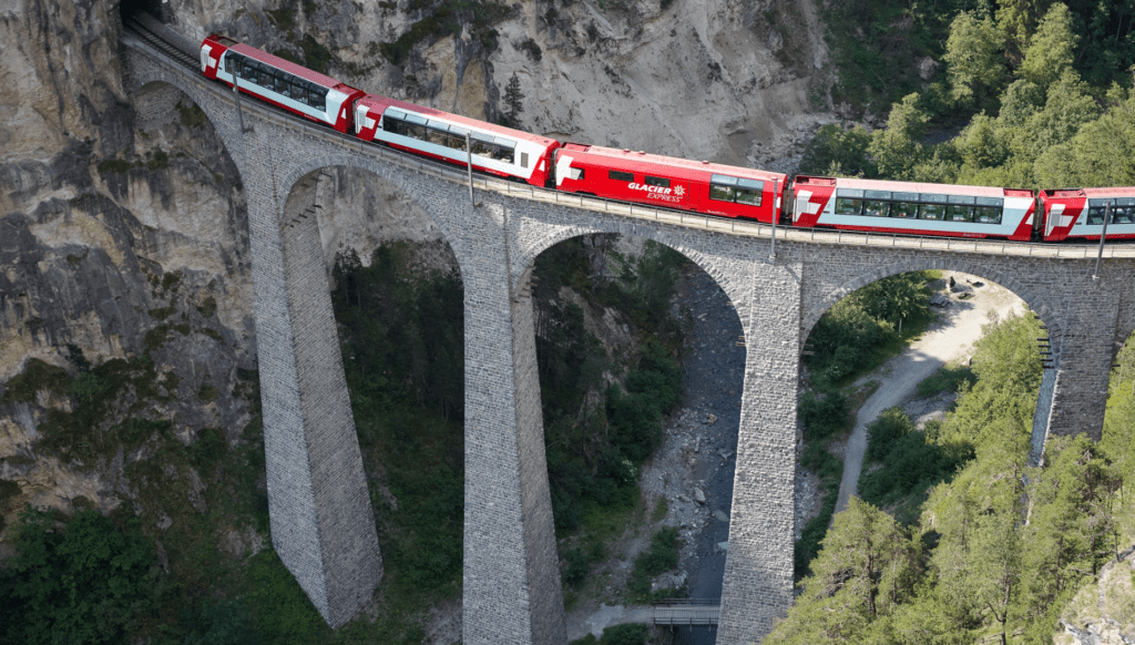 The Glacier Express, Switzerland. Credit: Railbookers