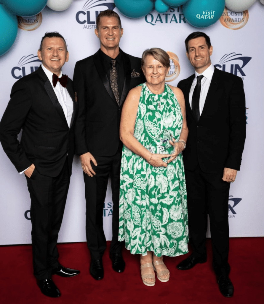 Movers + Shakers: Bicton Travel appoints Alison Haley as Product Manager 1 (L-R) Bicton Travel’s Byron Horne (Assistant Manager), Phil Smethurst (Director), Carole Smethurst (MD) & Presenter Jason Worth (VP Sales & GM, Asia Pacific at Oceania Cruises).