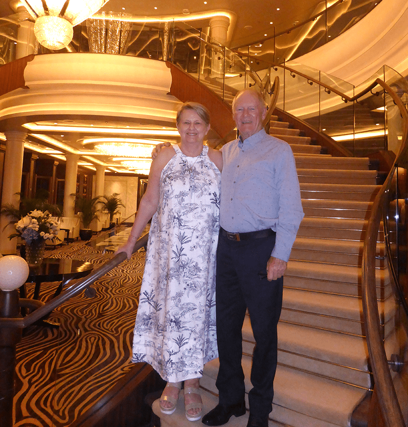 CLIA Winners: Director Carole Smethurst on Bicton Travel's Cruise Agency of the Year award 1 Carole and Alan Smethurst aboard the Regent Seven Seas Explorer.