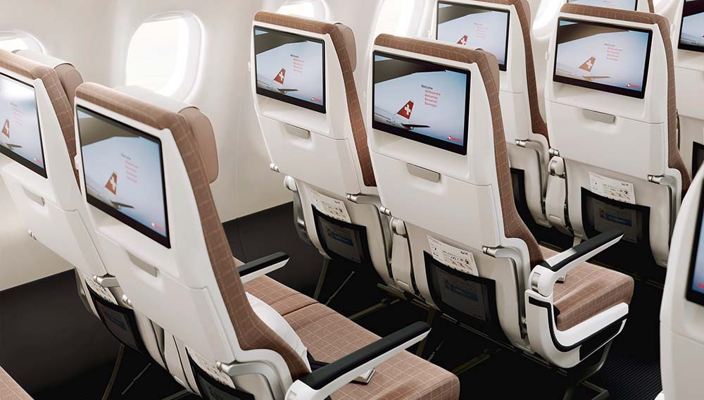 SWISS Sense: New airline cabin interiors to debut from 2025 3 SWISS A330 Economy