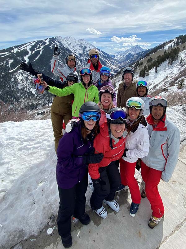 USA2020 Group Shot at the top of Aspen